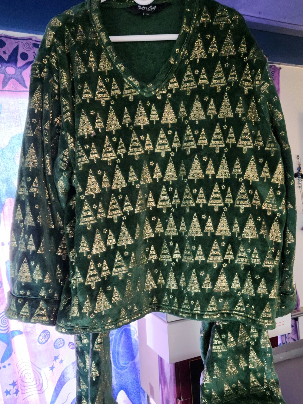 Soft & Cozy Company Women's Plus Size 2X Christmas Tree Pajama Set
